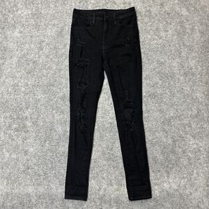 American Eagle The Dream Jean Super Hi Rise Jegging Distressed Jeans Womens 2R